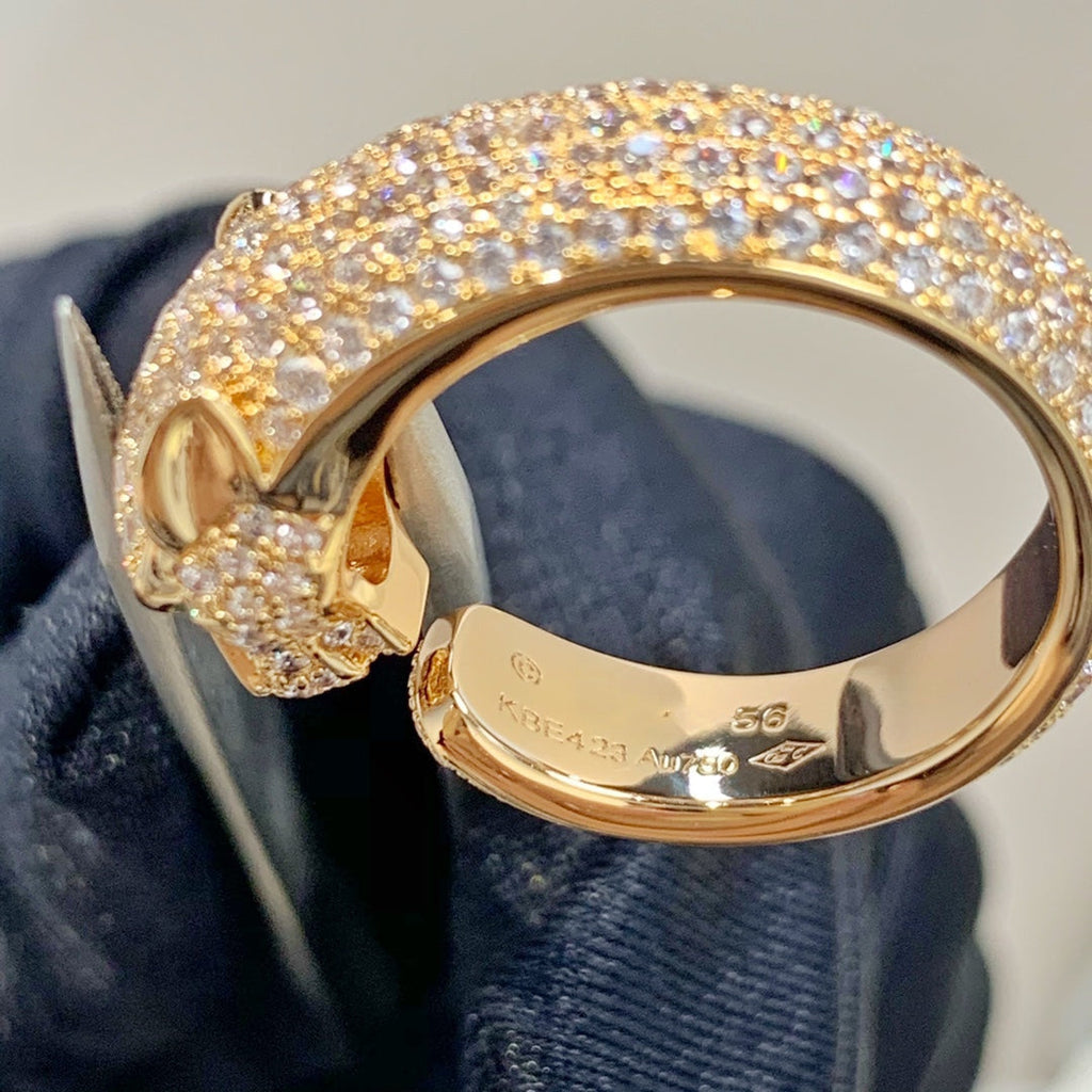 [Cyra]  PANTHERE PINK GOLD DIAMOND RING