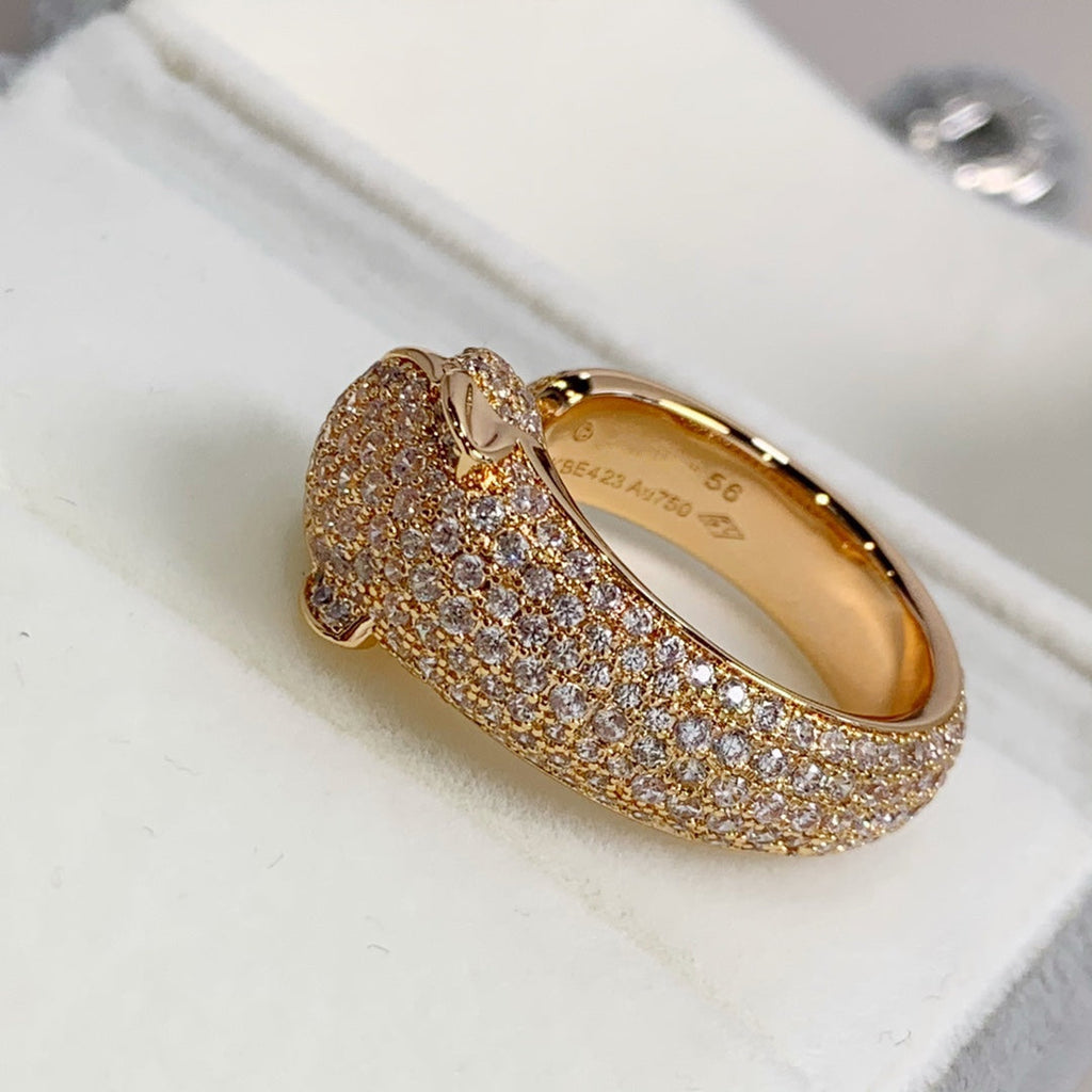 [Cyra]  PANTHERE PINK GOLD DIAMOND RING