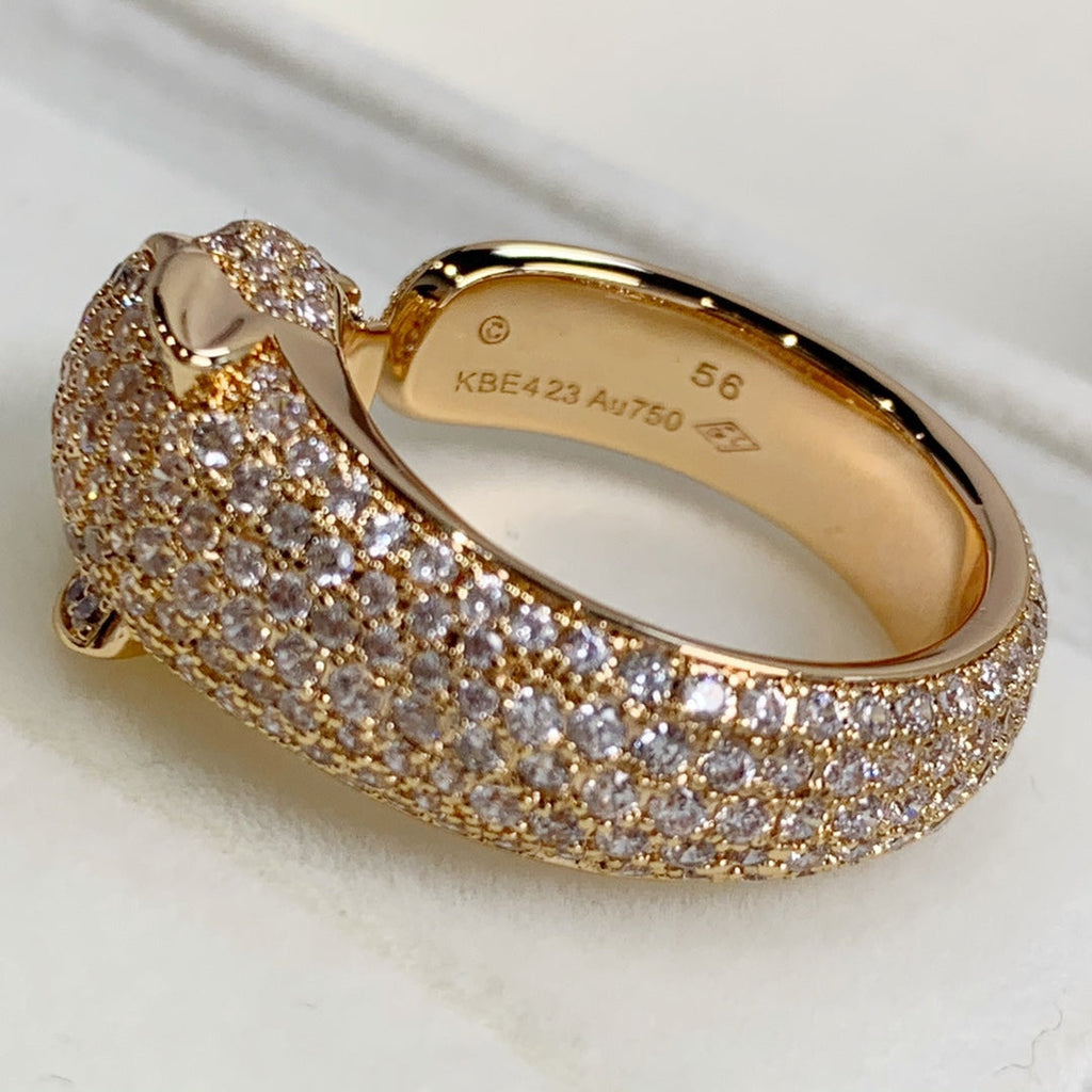 [Cyra]  PANTHERE PINK GOLD DIAMOND RING