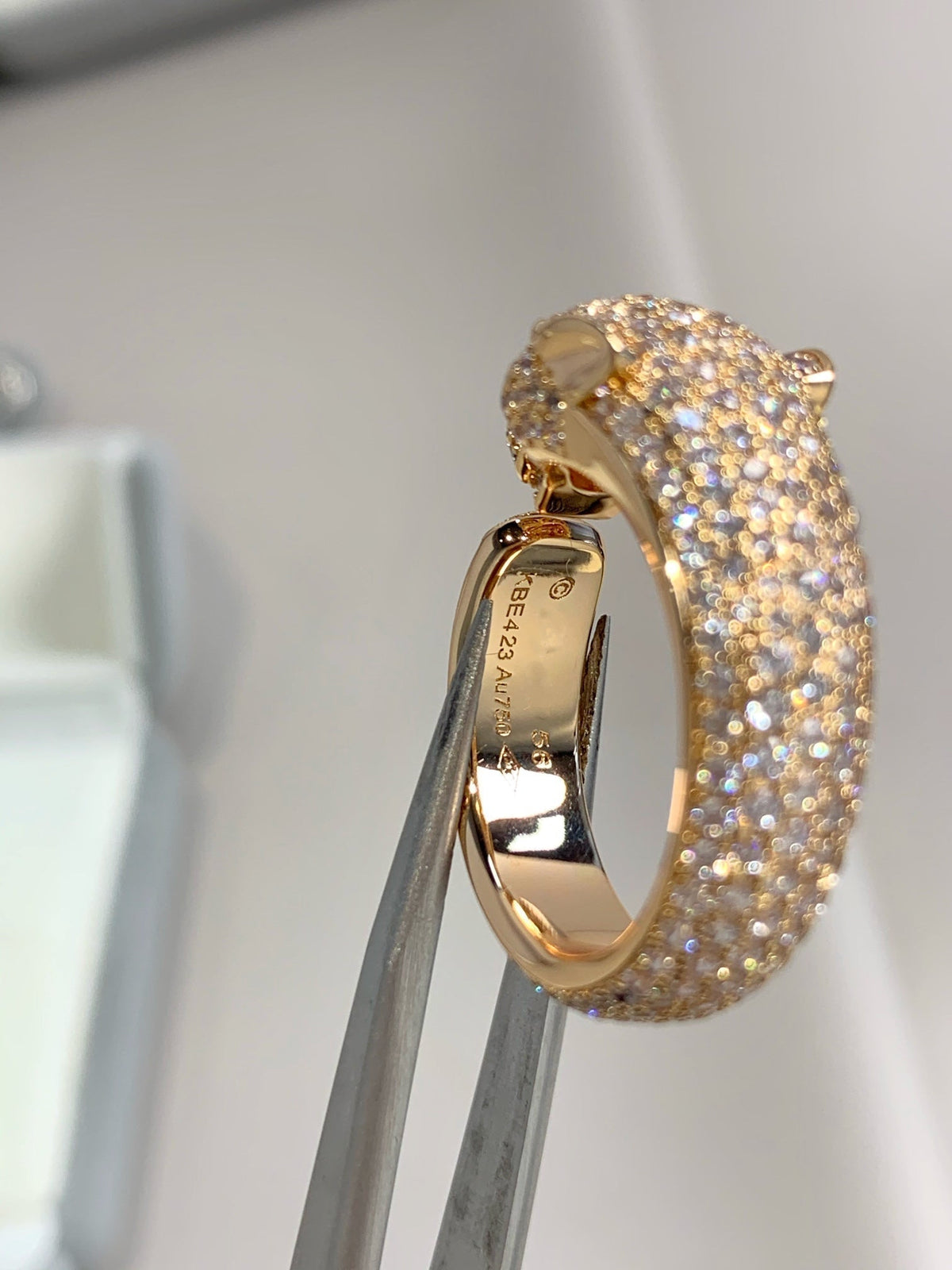 [Cyra]  PANTHERE PINK GOLD DIAMOND RING