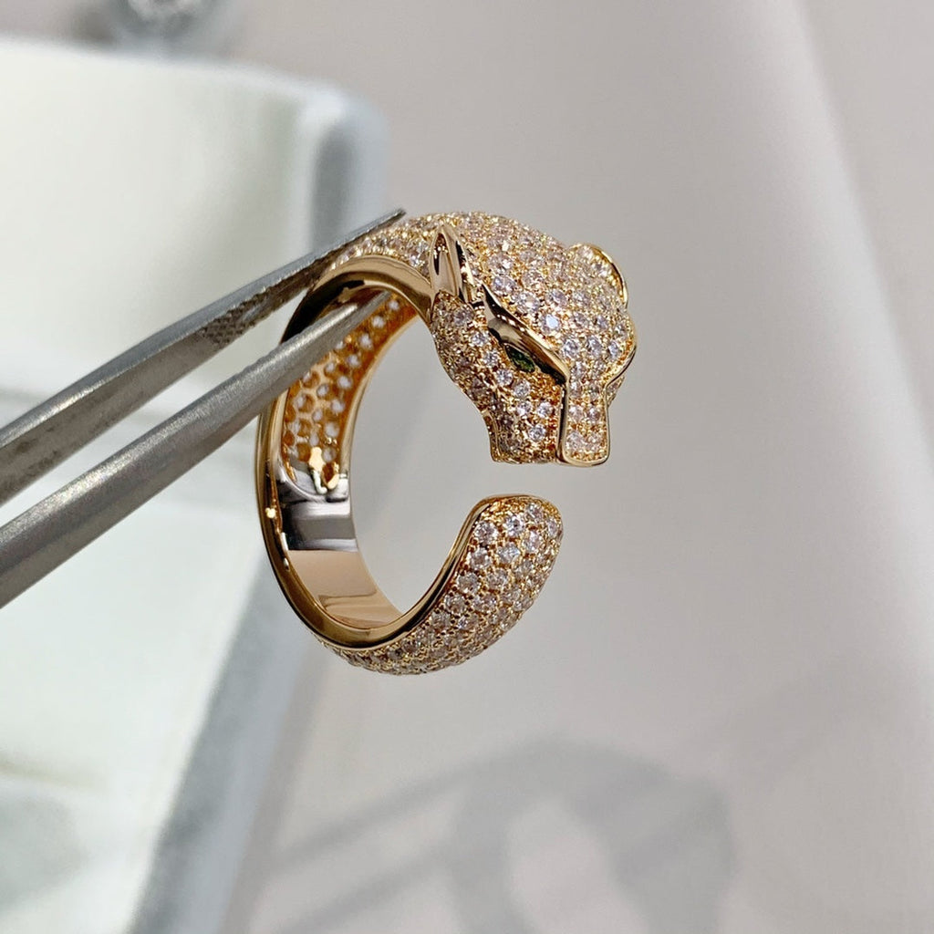 [Cyra]  PANTHERE PINK GOLD DIAMOND RING