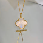[Cyra]  CLOVER 25MM MOP LARGE PENDANT NECKLACE