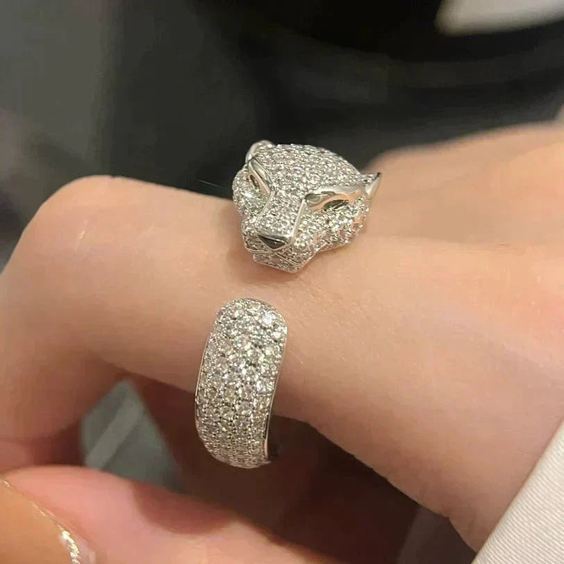 [Cyra]  PANTHERE 5.5MM ALL DIAMOND RING