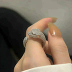 [Cyra]  PANTHERE 5.5MM ALL DIAMOND RING