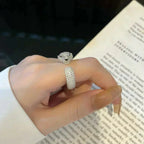 [Cyra]  PANTHERE 5.5MM ALL DIAMOND RING