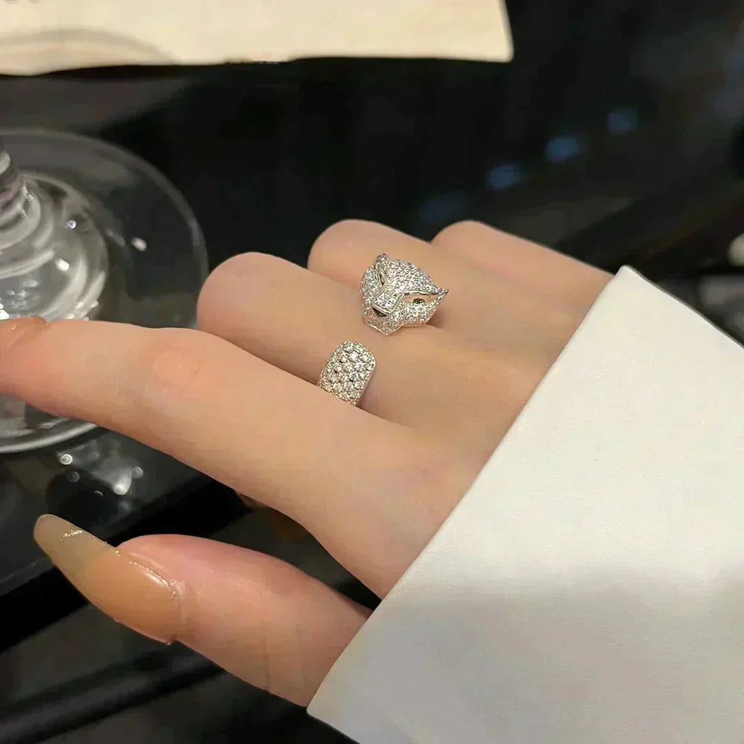 [Cyra]  PANTHERE 5.5MM ALL DIAMOND RING