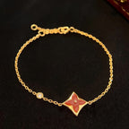 [Cyra] COLOR STAR ARMBAND AUS KARNEOL, ROSÉGOLD UND DIAMANTEN
