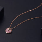 [Cyra] AMULETTE HALSKETTE ROSÉGOLD ROSA PERLMUTT