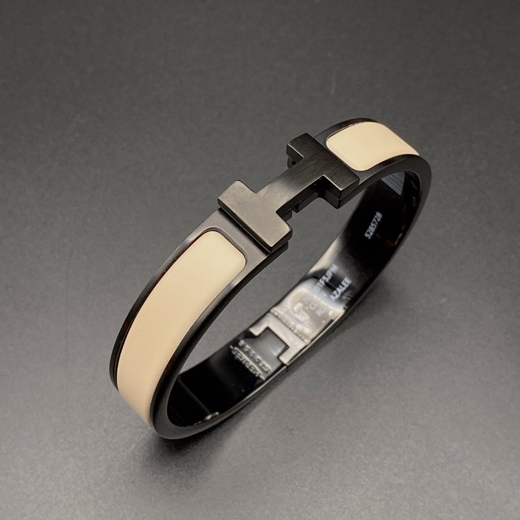 [Cyra] H ARMBAND 12MM SCHWARZ BEIGE KERAMIK