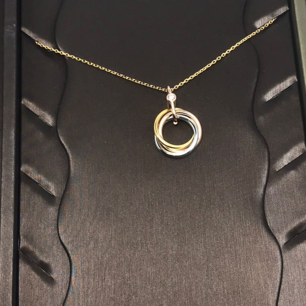 [Cyra]  TRINITY KETTE AUS SILBER UND ROSÉGOLD