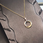 [Cyra]  TRINITY KETTE AUS SILBER UND ROSÉGOLD