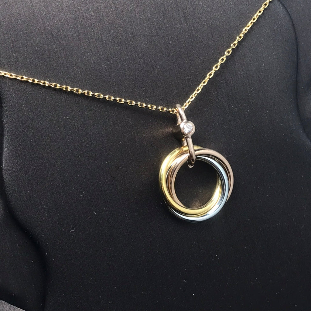 [Cyra]  TRINITY KETTE AUS SILBER UND ROSÉGOLD