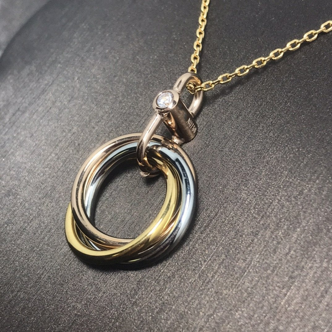 [Cyra]  TRINITY KETTE AUS SILBER UND ROSÉGOLD