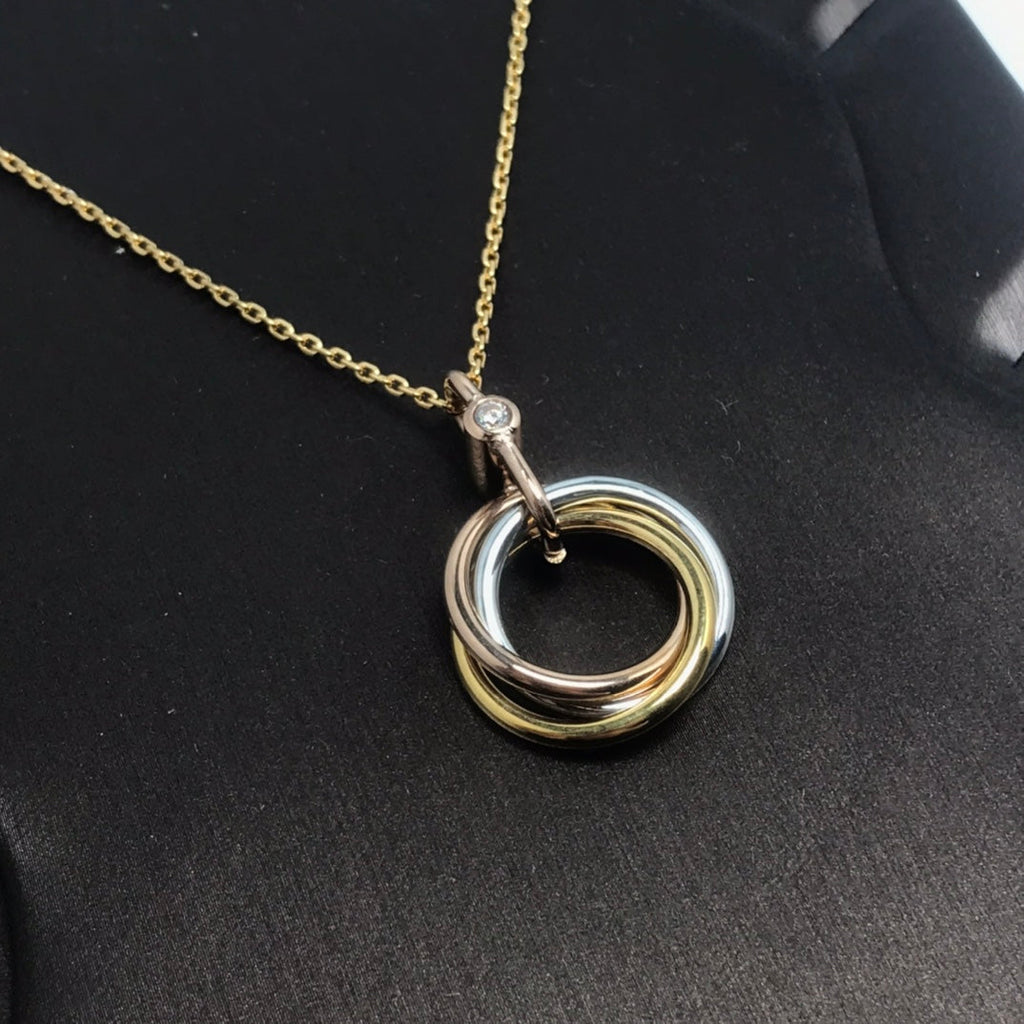 [Cyra]  TRINITY KETTE AUS SILBER UND ROSÉGOLD