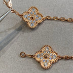 [Cyra]  New  CLOVER 5 MOTIF FULL DIAMOND BRACELET COLLECTION