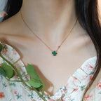 [Cyra]  SUN PEDANT PINK GOLD 1 DIAMOND NECKLACE