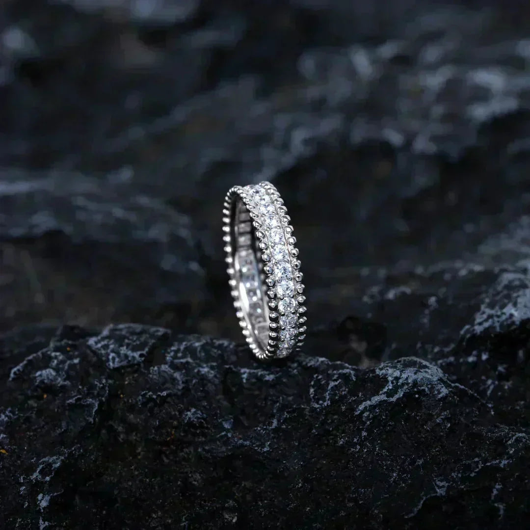 [Cyra]  PERLEE DIAMOND SILVER RING