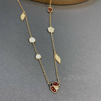 [Cyra]  LUCKY SPRING 15 MOTIFS GOLD NECKLACE