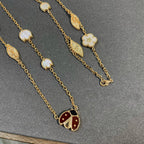 [Cyra]  LUCKY SPRING 15 MOTIFS GOLD NECKLACE