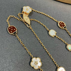 [Cyra]  LUCKY SPRING 15 MOTIFS GOLD NECKLACE