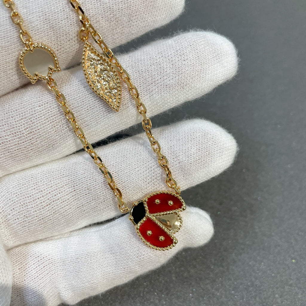 [Cyra]  LUCKY SPRING 15 MOTIFS GOLD NECKLACE