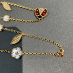 [Cyra]  LUCKY SPRING 15 MOTIFS GOLD NECKLACE