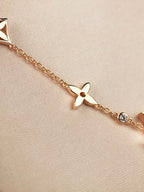 [Cyra]  STAR AND SUN 7 MOTIFS GOLD BRACELET