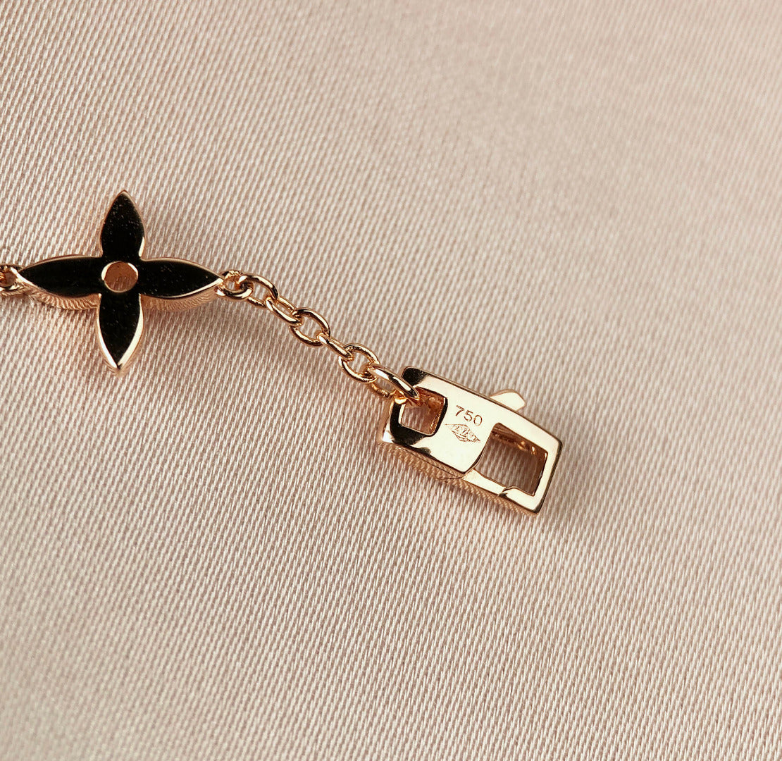 [Cyra]  STAR AND SUN 7 MOTIFS GOLD BRACELET