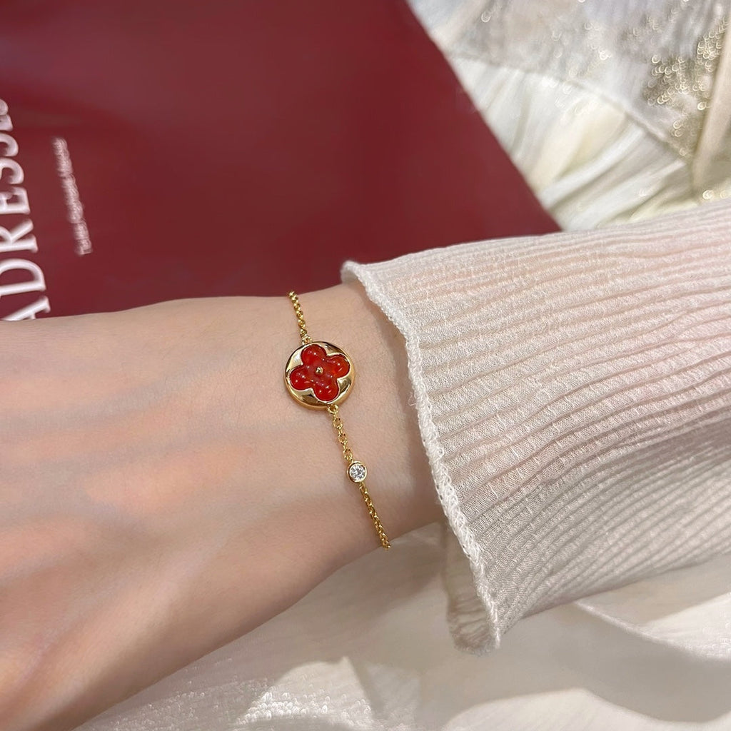 [Cyra] SONNEN-ANHÄNGER KARNELIAN-ARMBAND