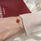 [Cyra] SONNEN-ANHÄNGER KARNELIAN-ARMBAND