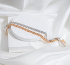 [Cyra]  KELLY CHAIN SILVER DIAMOND BRACELET
