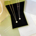[Cyra]  CLOVER MINI 9.5MM WHITE MOTHER-OF-PEARL NECKLACE