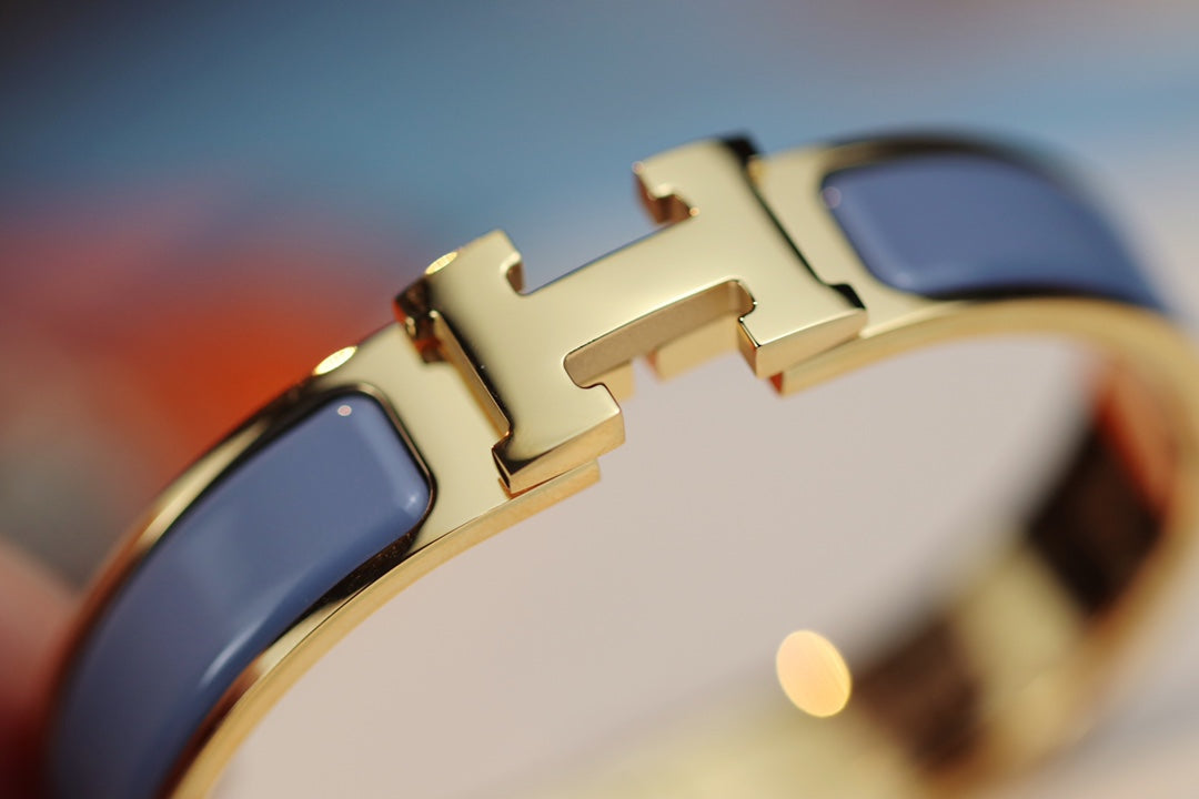 [Cyra]  H BRACELET 12MM BLUE GRAY