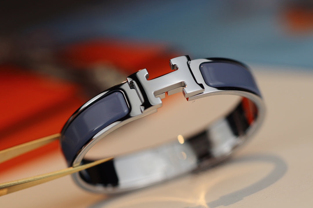 [Cyra]  H BRACELET 12MM BLUE GRAY