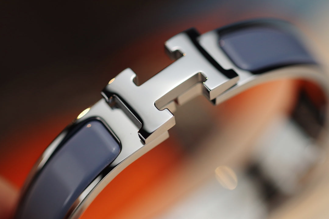 [Cyra]  H BRACELET 12MM BLUE GRAY
