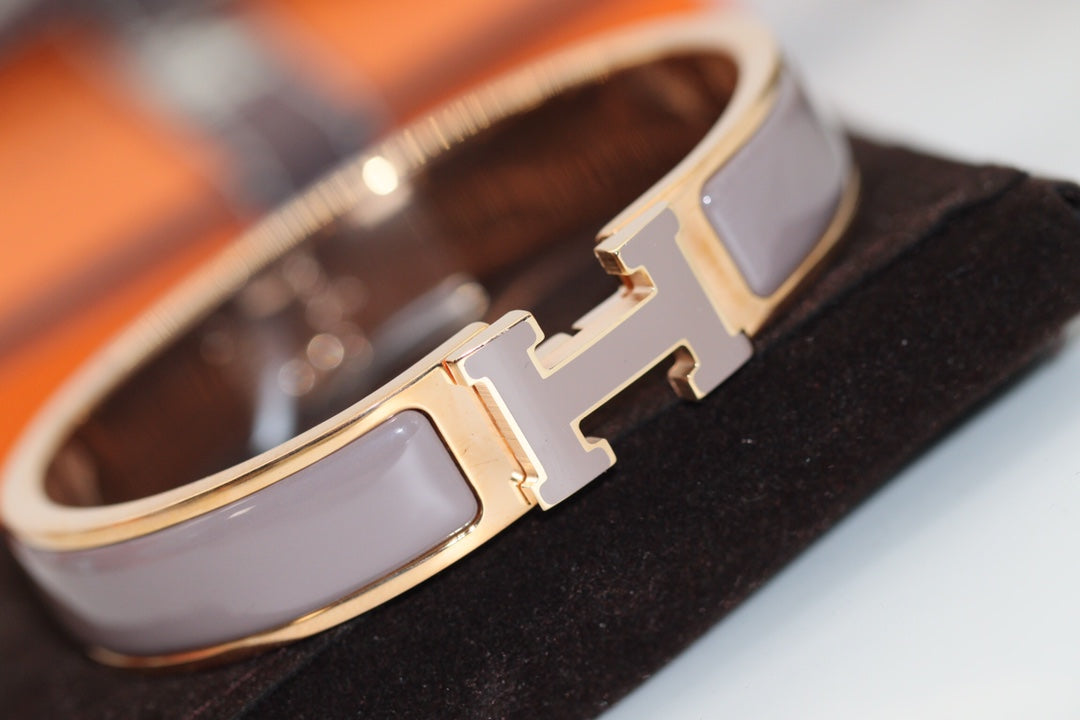 [Cyra]  H BRACELET 12MM BROWN