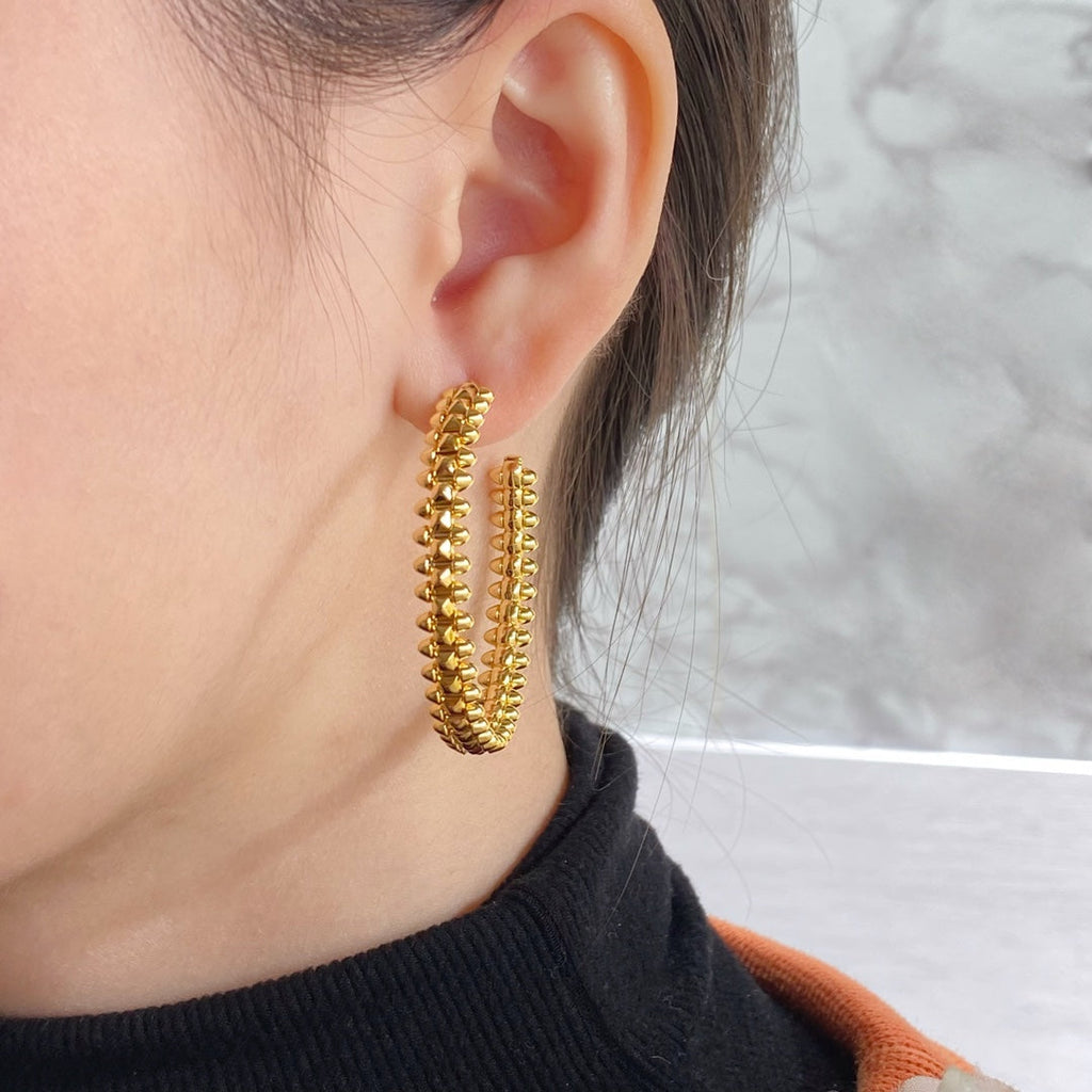 [Cyra]  CLASH HOOP EARRINGS