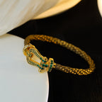 [Cyra]  FORCE 10 GOLD GREEN DIAMOND PAVED