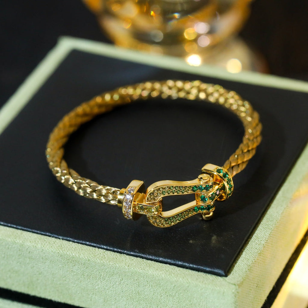 [Cyra]  FORCE 10 GOLD GREEN DIAMOND PAVED