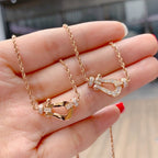 [Cyra]  FORCE 10 PINK GOLD DIAMOND NECKLACE