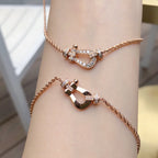 [Cyra]  FORCE 10 PINK GOLD DIAMOND NECKLACE
