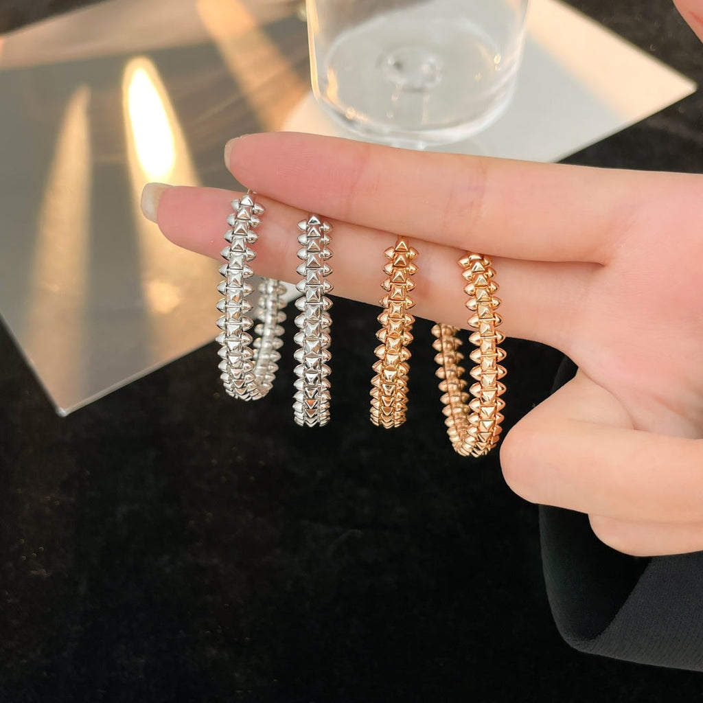 [Cyra]  CLASH HOOP EARRINGS