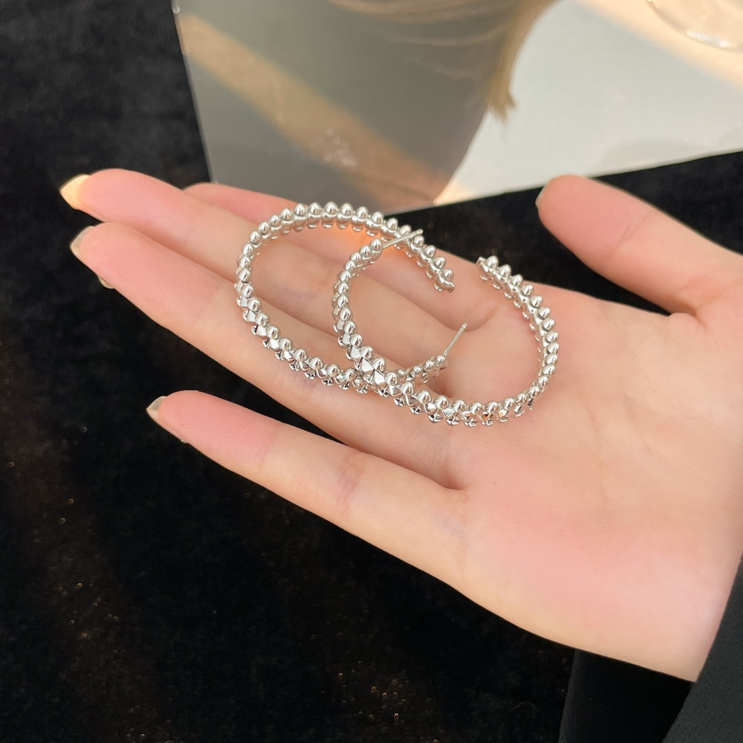 [Cyra]  CLASH HOOP EARRINGS