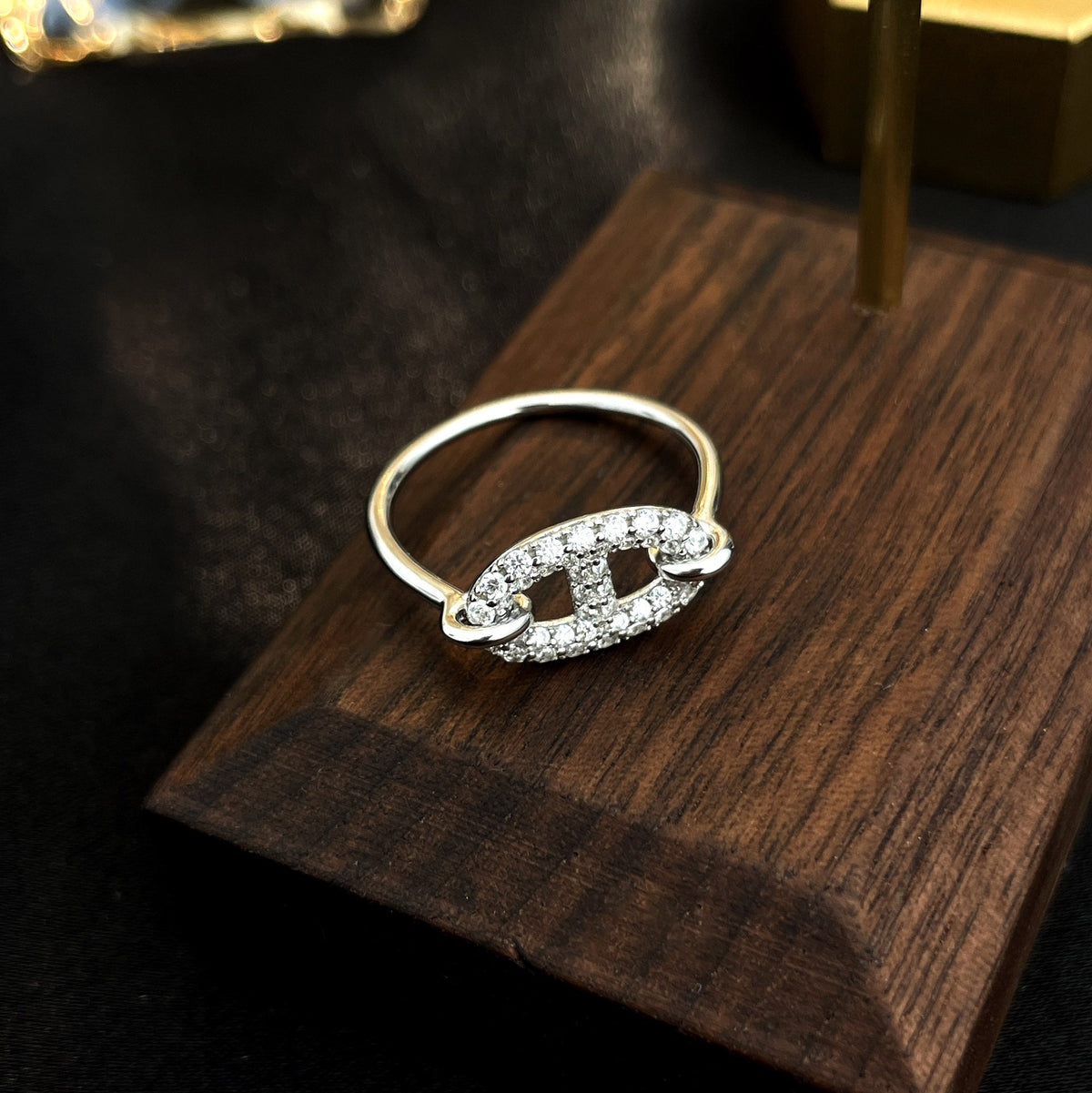 [Cyra]  RONDE SMALL SILVER DIAMOND RING
