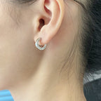 [Cyra]  LOVE DIAMOND EARRINGS