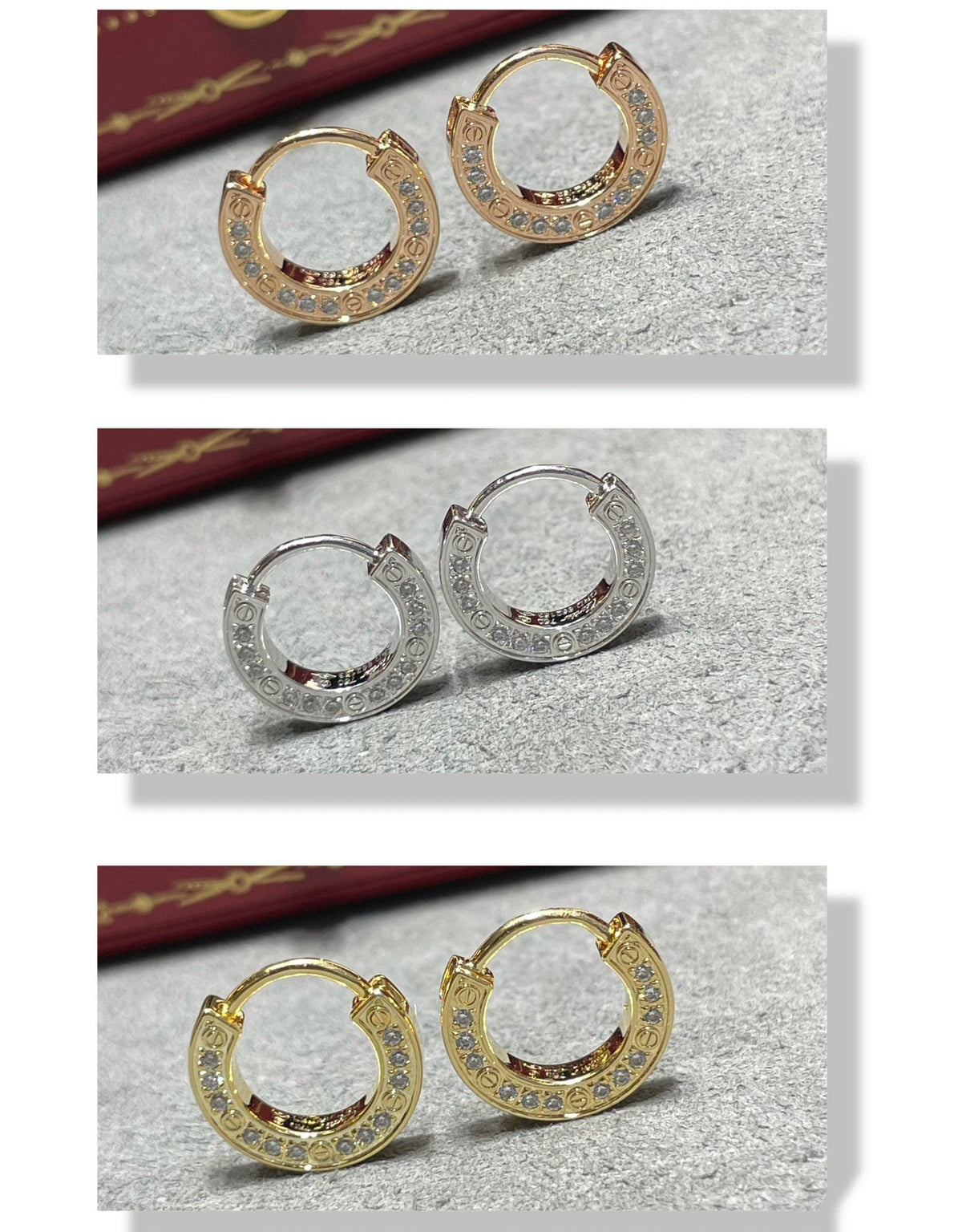 [Cyra]  LOVE DIAMOND EARRINGS