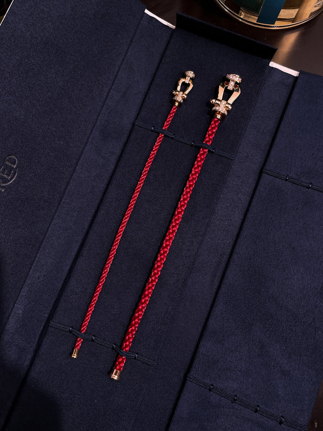 [Cyra]  FORCE 10 HALF DIAMOND PINK GOLD RED CORDERI LARGE AND MEDIUM MODEL