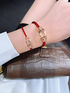 [Cyra]  FORCE 10 HALF DIAMOND PINK GOLD RED CORDERI LARGE AND MEDIUM MODEL