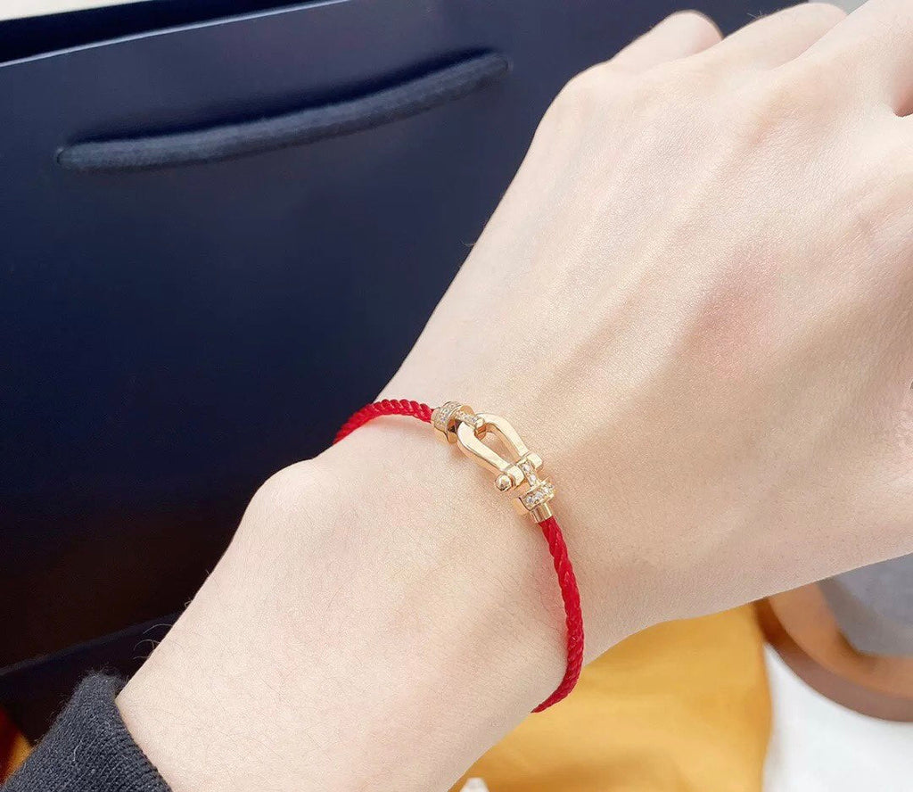 [Cyra]  FORCE 10 HALF DIAMOND PINK GOLD RED CORDERI LARGE AND MEDIUM MODEL