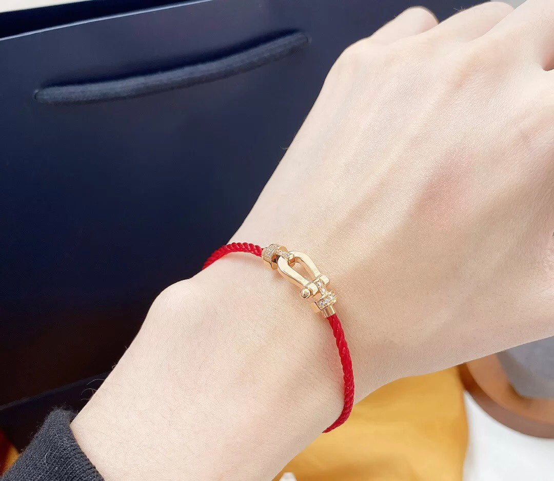 [Cyra]  FORCE 10 HALF DIAMOND PINK GOLD RED CORDERI LARGE AND MEDIUM MODEL